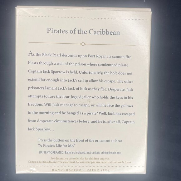 2006 Hallmark Pirates of the Caribbean Music Featured...
